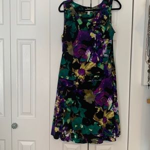 Stretchy floral drop waist dress